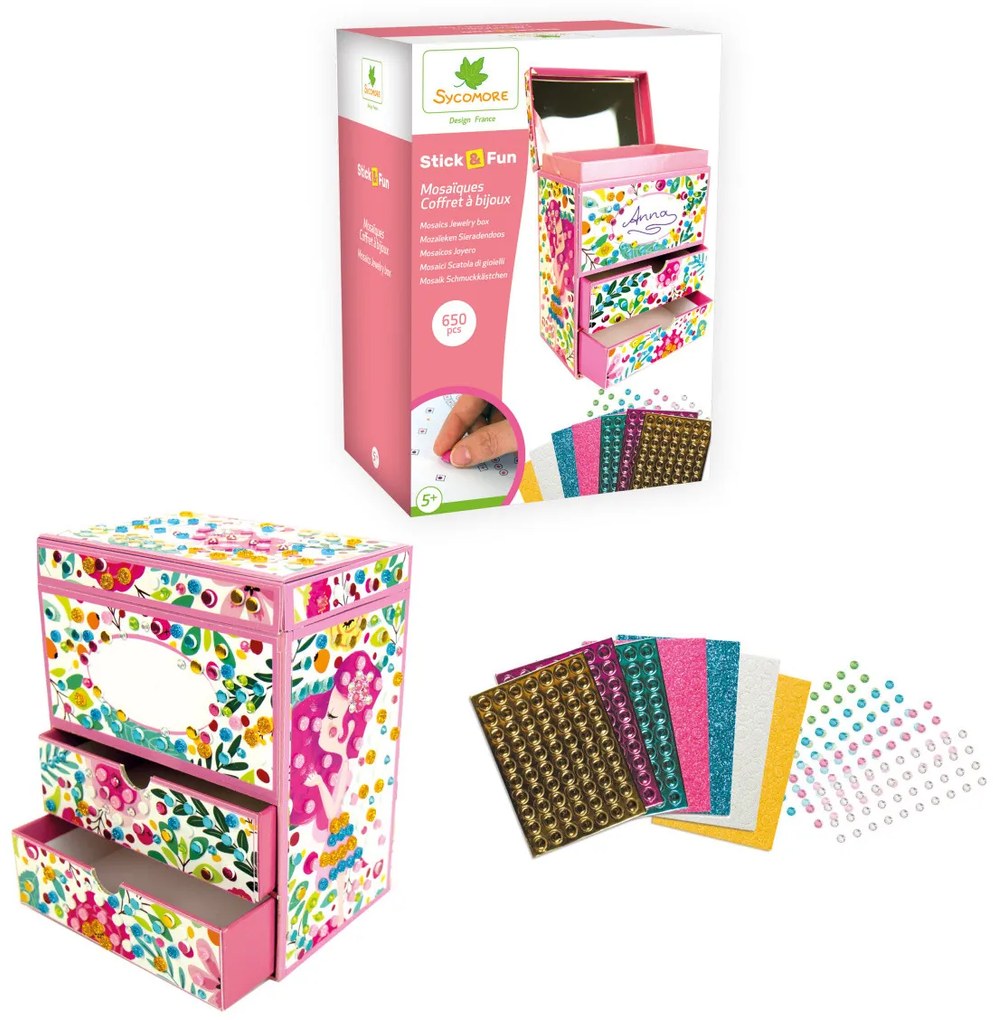 Stick & Fun mozaika - 3D šperkovnica