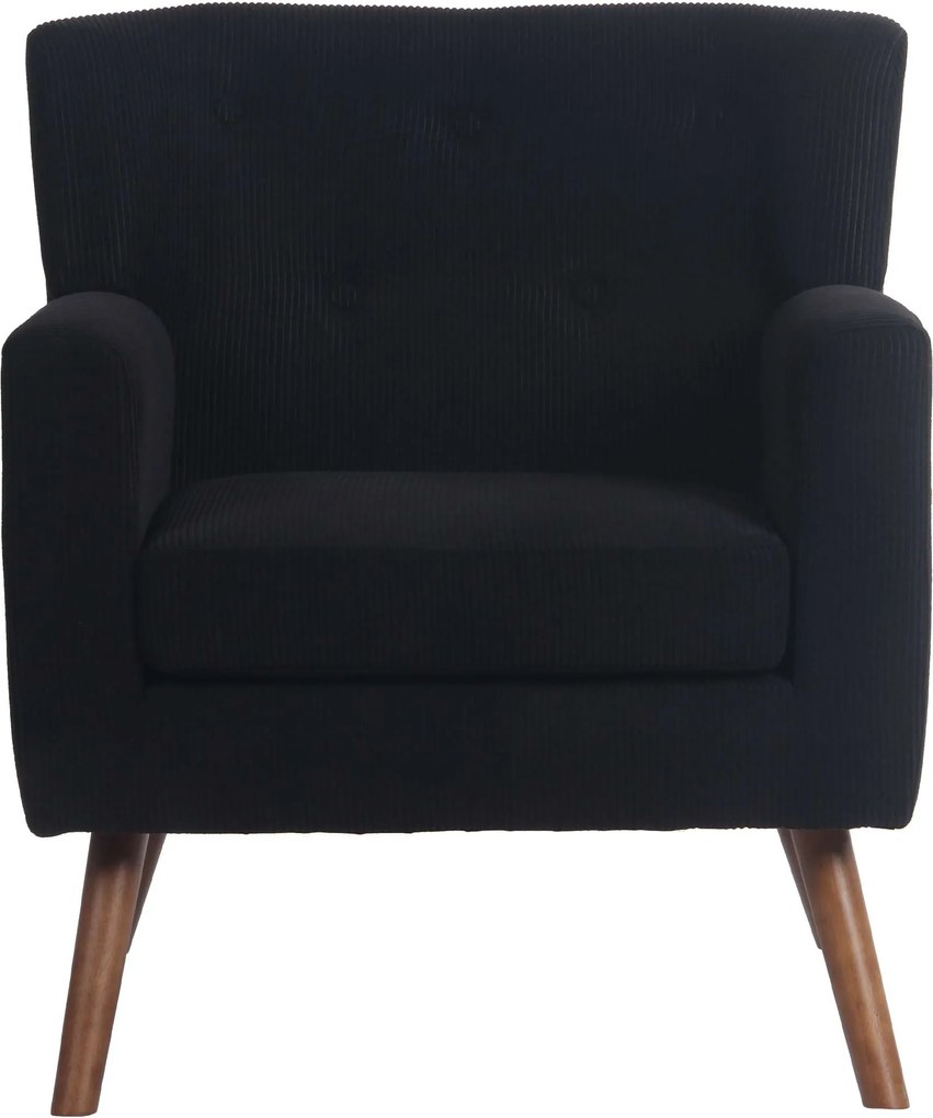 Kreslo Kioni látka cord - čierna