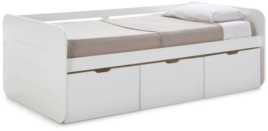 Biela detská posteľ s úložným priestorom 90x190 cm Abbott – Marckeric