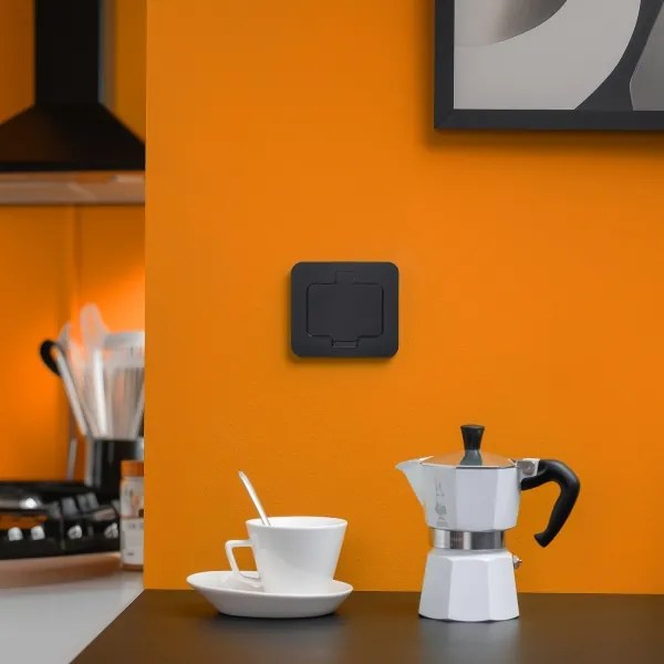 Solight 5B322B - Vonkajšia vstavaná podlahová zásuvka IP55 čierna obdĺžnikový