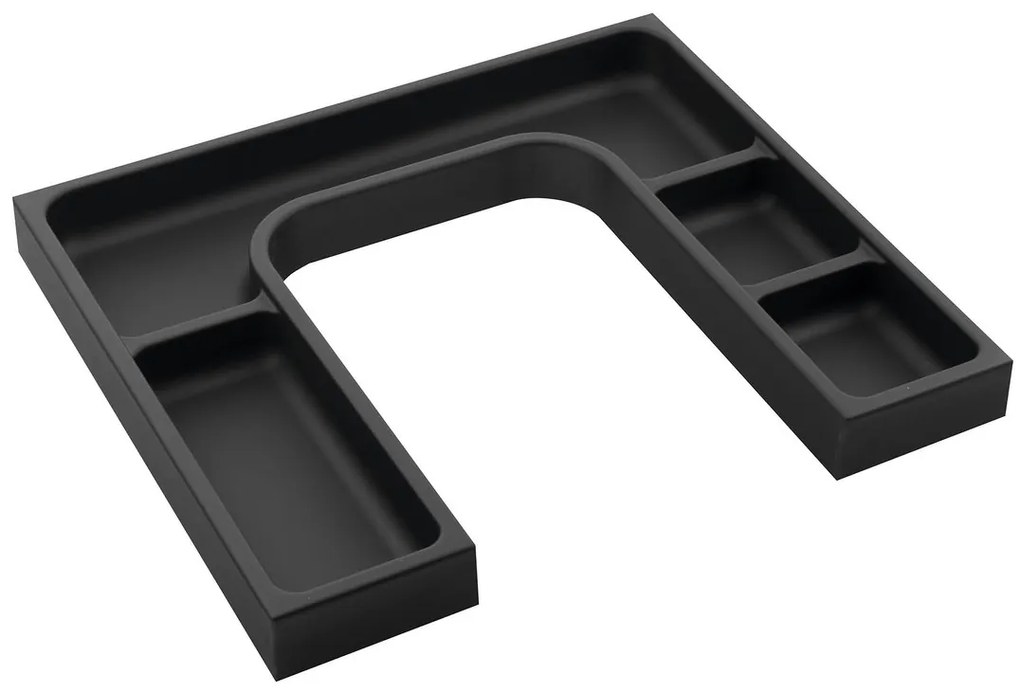 Sapho Sapho, LINDO "U" organizér 372x36x323 mm, plast, antracit, LD001