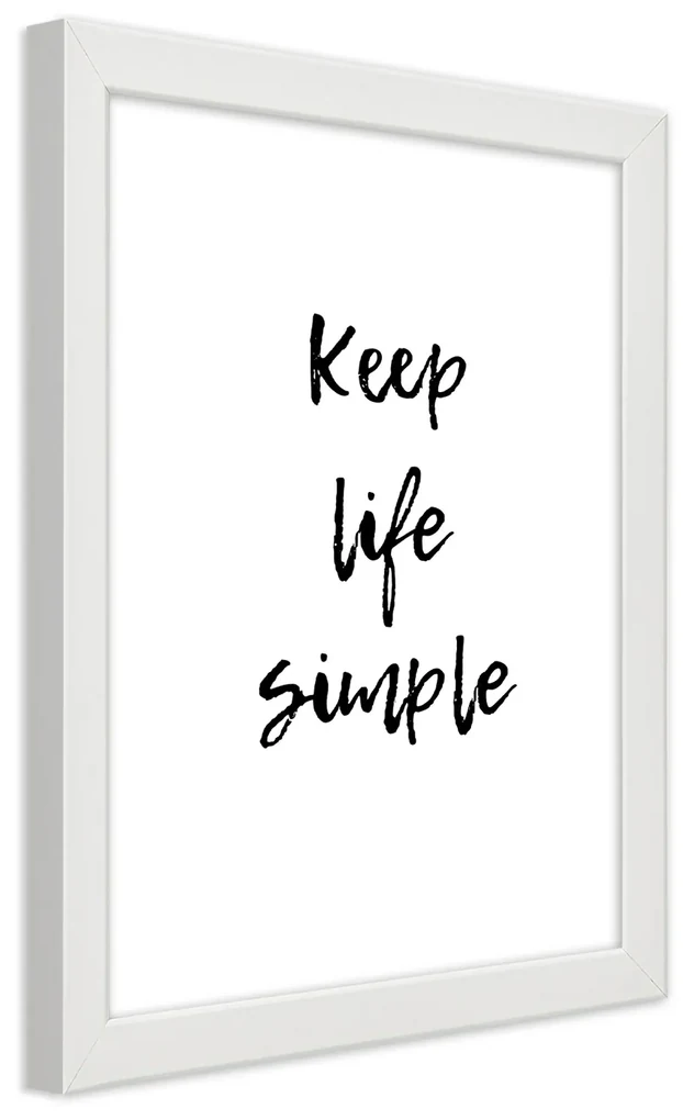 Gario Plagát Keep your life simple Farba rámu: Hnedá, Rozmery: 60 x 90 cm
