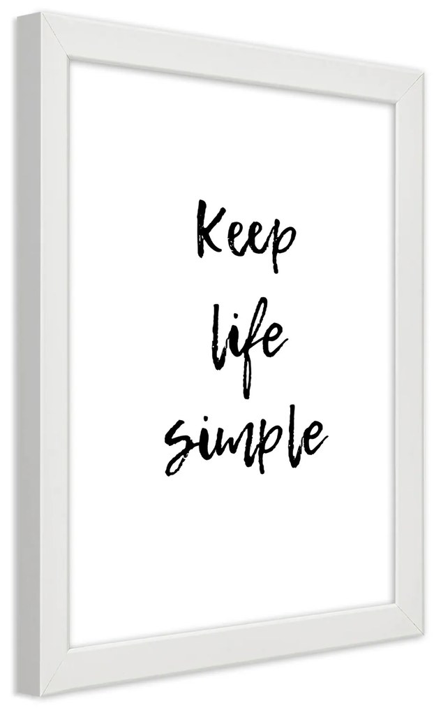 Gario Plagát Keep your life simple Farba rámu: Hnedá, Rozmery: 70 x 100 cm