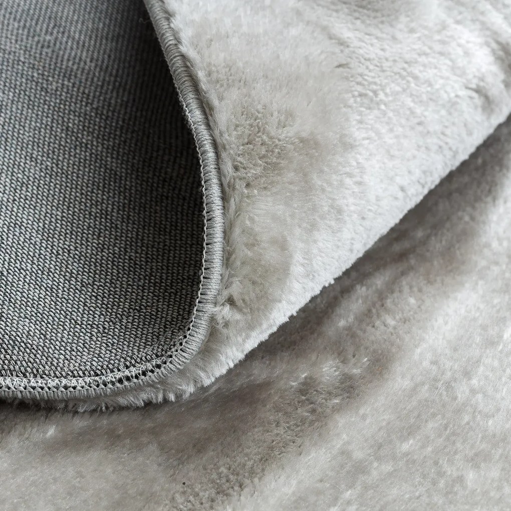 Kusový koberec Visco Rabbit Silver 3 kruh, 120x120 (priemer) kruh, šedá, detská izba, Dywany Łuszczów