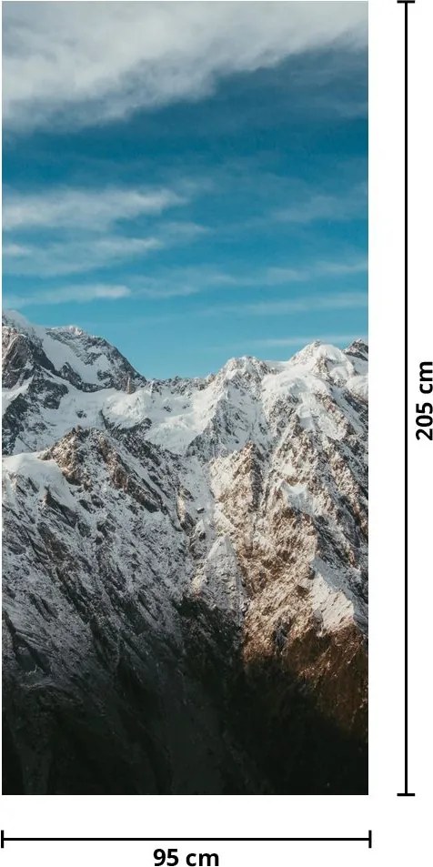 Fototapeta na dvere - Zasnežené vrcholky (95x205cm)