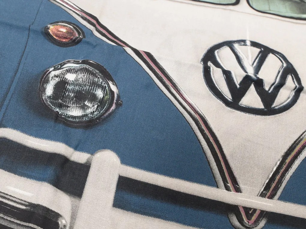 Detské obliečky AUTO VW modro-sivé Rozmer obliečky: 80 x 80 cm | 135 x 200 cm