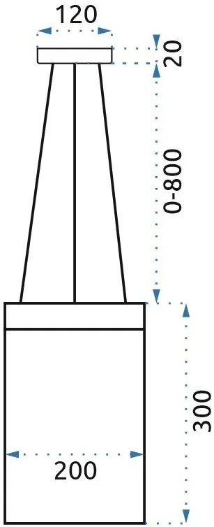 Toolight Toolight, LED stropné svietidlo 20cm, APP889-CP CHAIN, OSW-05039
