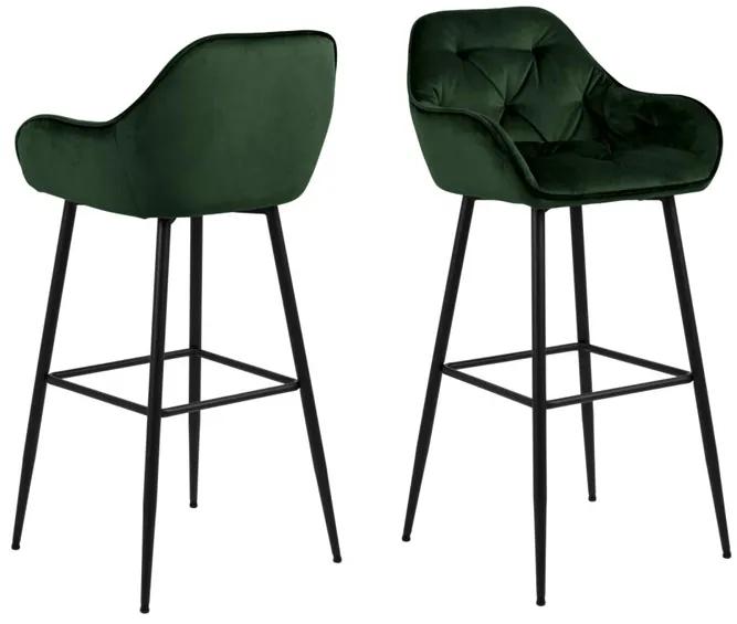 Barová stolička Brooke lesná zelená