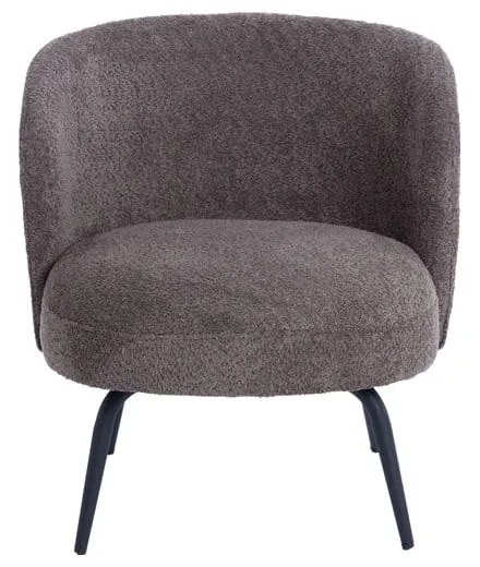 Tmavohnedé kreslo z textílie buklé Dieyda – Light &amp; Living