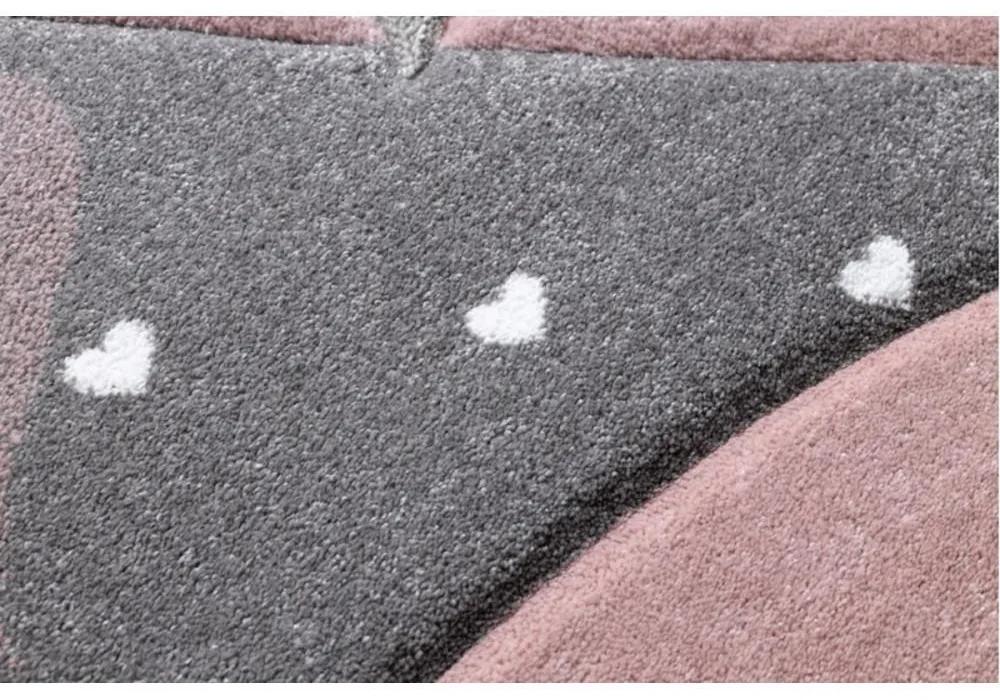 Detský kusový koberec Plameniak sivý 160x220cm