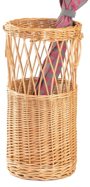 Prútený kôš na dáždniky Paraply III.priemer 25 x v. 49(cm)