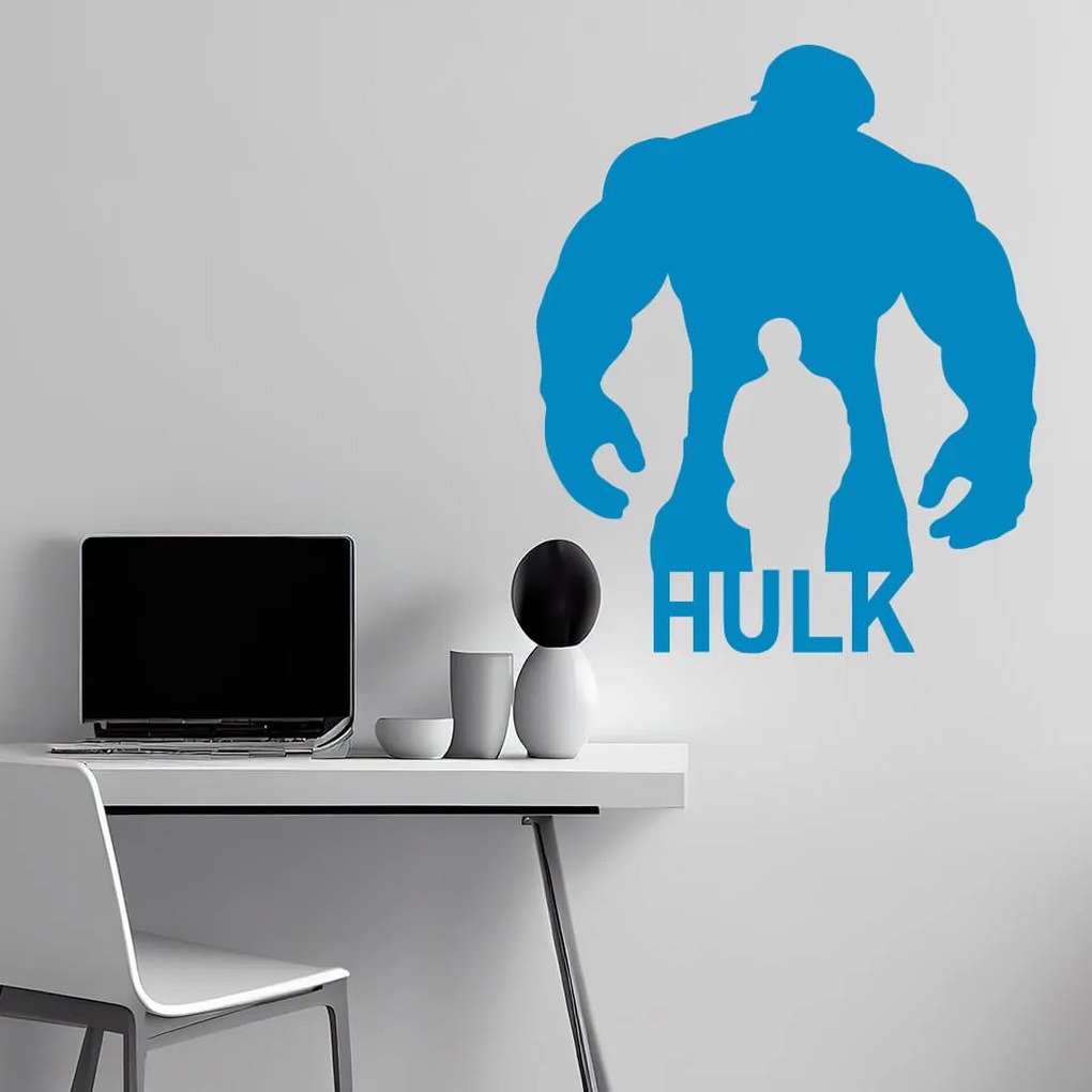 Veselá Stena Samolepka Hulk silueta Farba: fialová, Veľkosť: 60 x 73 cm
