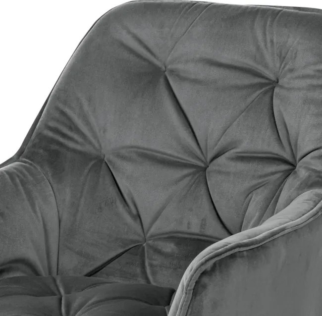 Jedálenská stolička zamatová, sivá DCH-421 GREY4