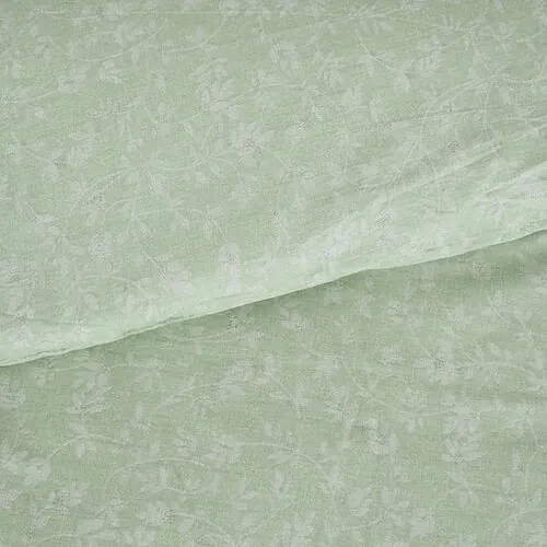 B.E.S. Petrovice Krepové obliečky Top Class Green flowers, 140 x 200 cm, 70 x 90 cm
