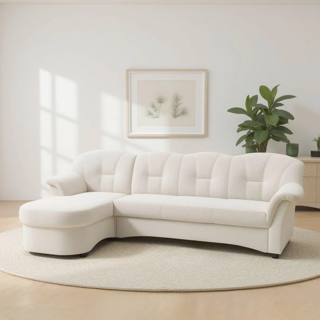 XXXLutz ROHOVÁ SEDAČKA, textil, krémová MID.YOU - Sedačky - 001776009102