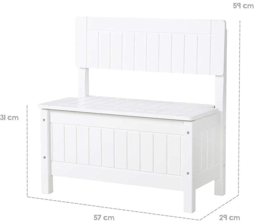 Biela detská lavica – Roba