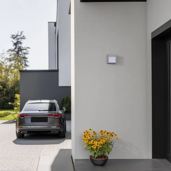 Brilagi - LED Vonkajšie nástenné svietidlo TERNI LED/12W/230V šedá IP44