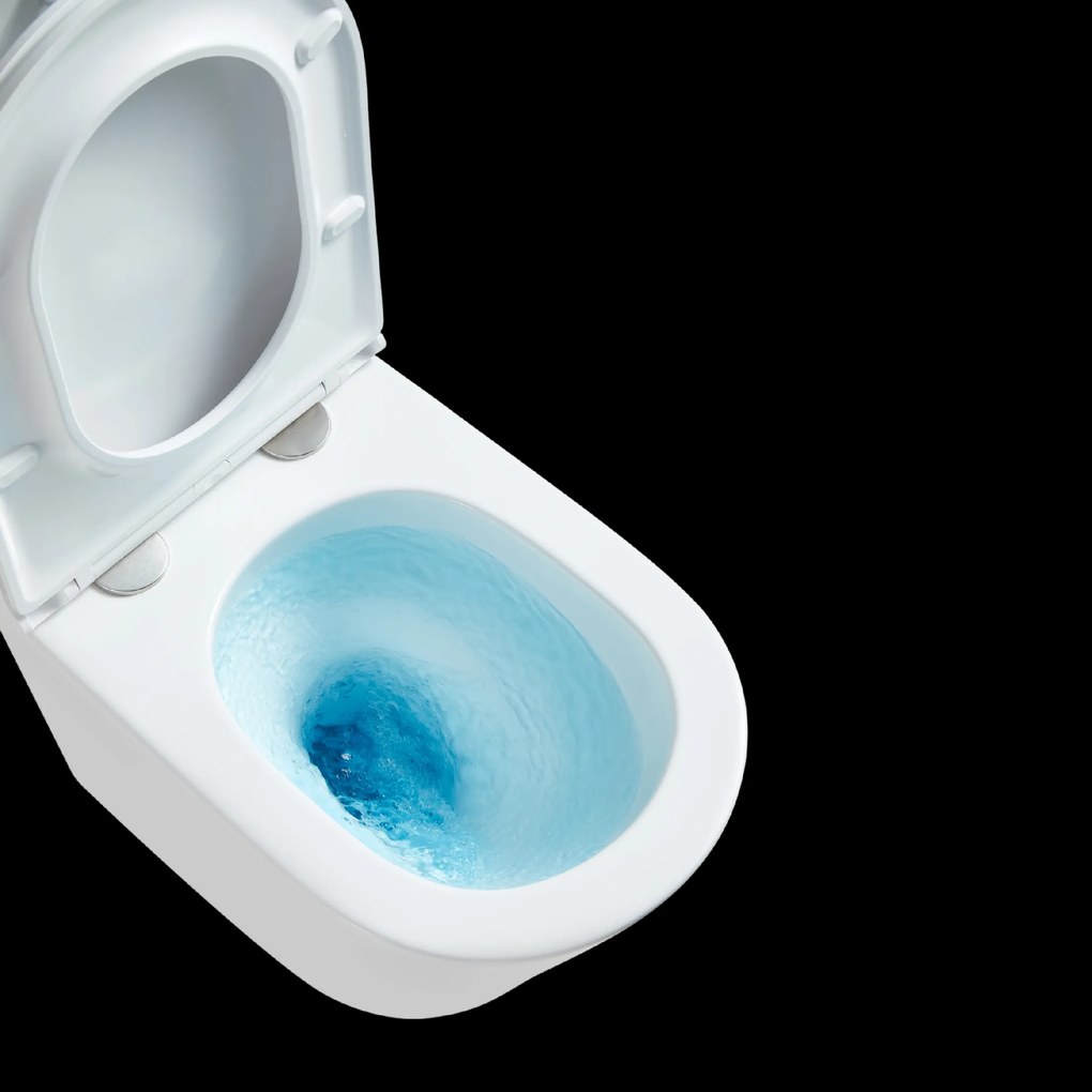 Erga Vento, závesná WC misa 490x365x365mm, Tornado 2 + toaletné sedadlo s pomalým zatváraním, biela, ERG-V03-VENTO-TO2-WH