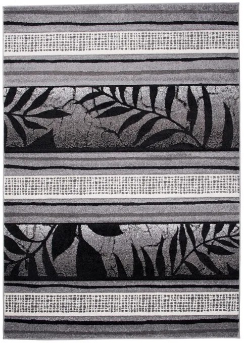 Koberec Sumatra H093A Carving Leaves sivý