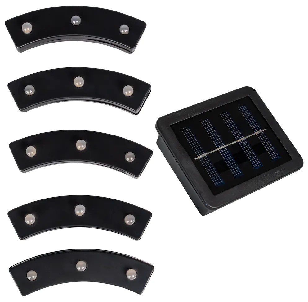 Solárne LED svietidlo Hero, 0,06w, 3000k, b, sada 5ks