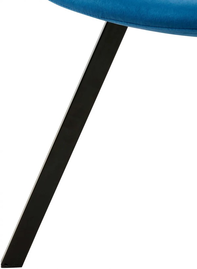 Jedálenská stolička Lewes - zamat - Tmavo modrá