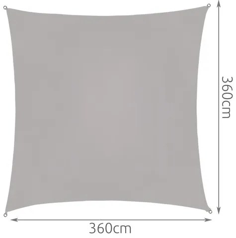 Gardlov Plachta proti slnku 3.6 x 3.6 m sivá