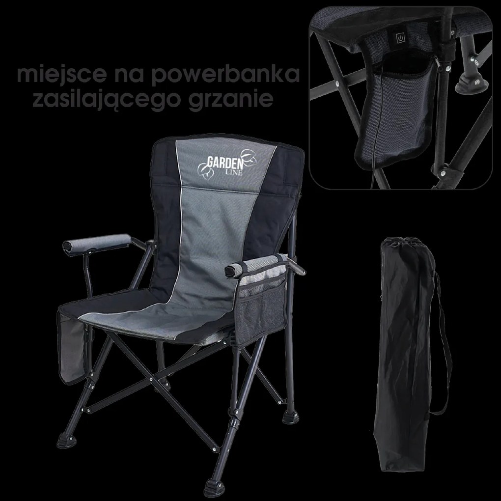SKLADACIA VYHRIEVANÁ TURISTICKÁ/RYBÁRSKA STOLIČKA 58 x 58 x 90 CM *6365