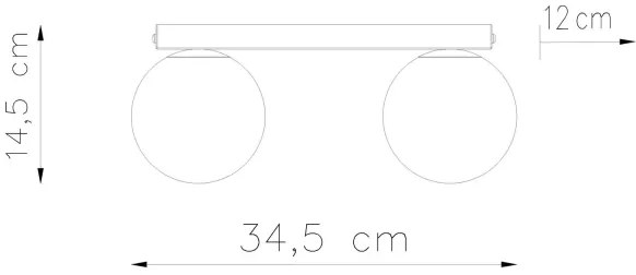 Sollux SL.1152 - Stropné svietidlo YOLI 2xG9/12W/230V čierna