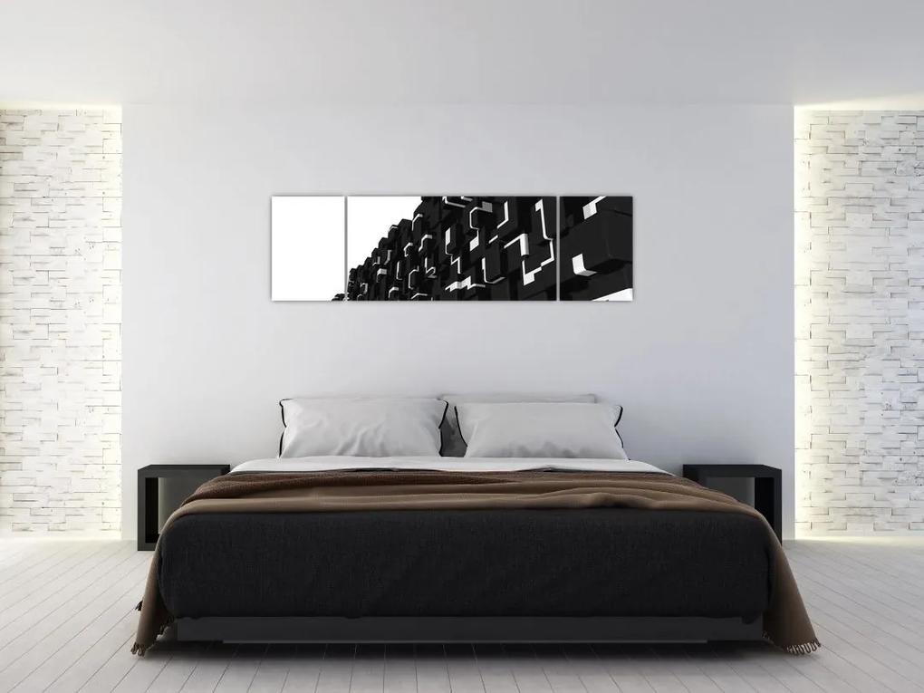 Čierne kocky - obraz na stenu