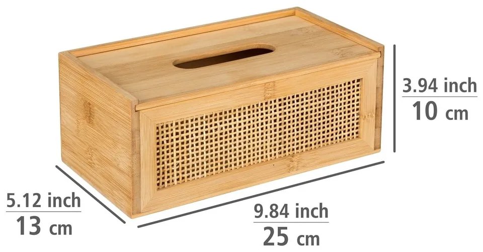 Ratanovo-bambusový box na vreckovky Allegre - Wenko
