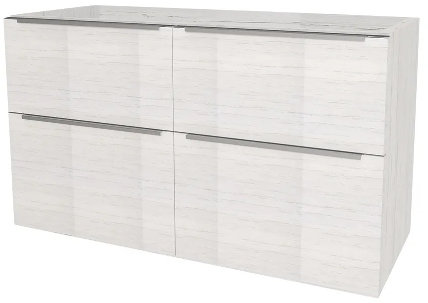 Mereo, Mereo Mailo, kúpeľňová skrinka 121 cm, chróm madlo, Multidecor, Pino Aurélio, MER-CN593SPINO