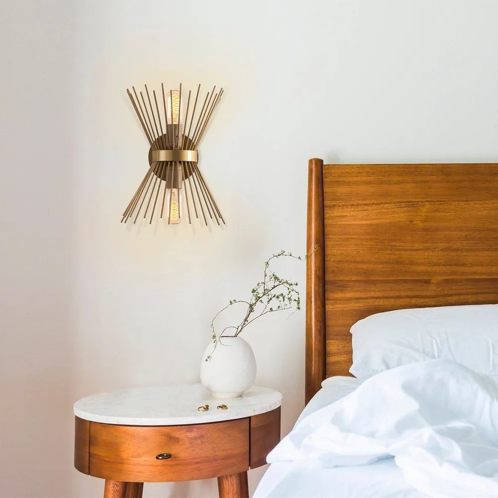 Nástenné svietidlo v zlatej farbe Kirpi – Opviq lights