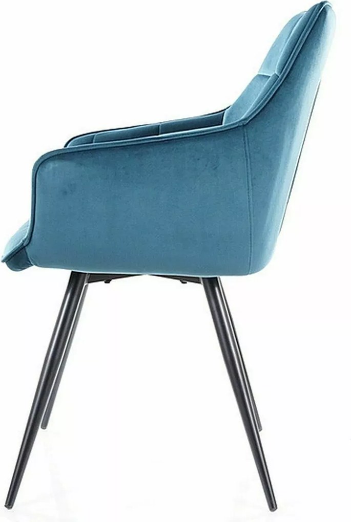 SI Lilia Velvet stolička tyrkysová