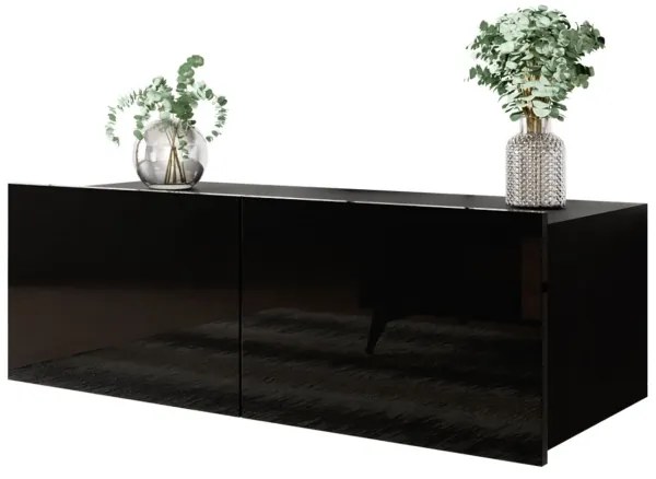 Nástenná skrinka CALABRINI 34x105 cm čierna