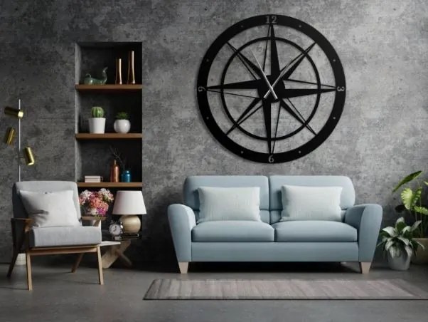 Nástenné veľké hodiny Compass 90 cm