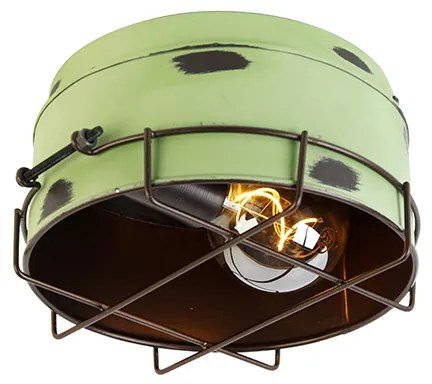 Industriálne nástenné svietidlo zelené 25 cm - Barril