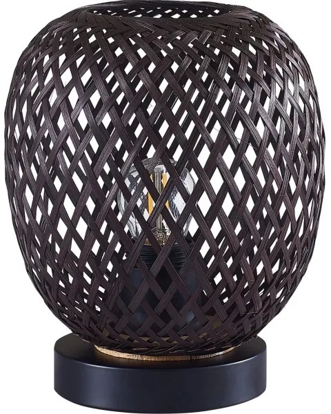 Stolná lampa ZANZIBAR 1xE27/20W/230V pr. 18 cm bambus