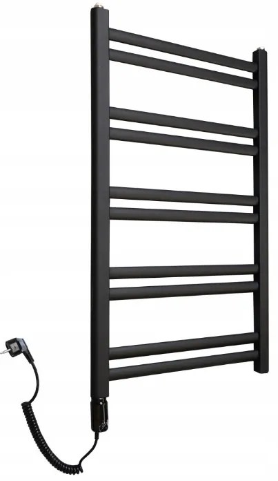 Regnis Retro, elektrické vykurovacie teleso 540x1280 mm, 600W, čierna matná, RETRO1280/540/D500/BLACK/ELE