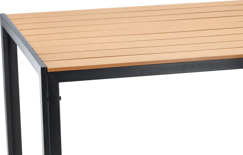 CH Záhradný oceľový stôl Polywood- čierna