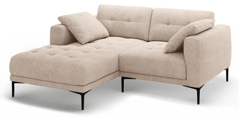 Svetlohnedá rohová pohovka (ľavý roh/s leňoškou) Bemy – Micadoni