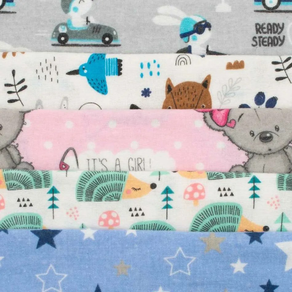 New Baby Flanelová Plienka S Potlačou 10 Ks