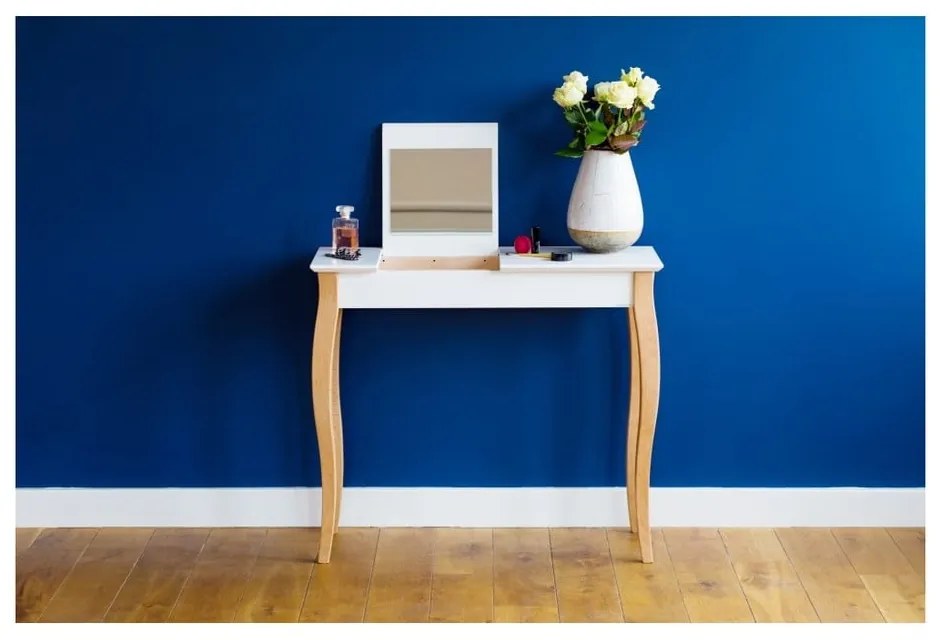 Svetlosivý toaletný stolík so zrkadlom Ragaba Dressing Table, dĺžka 85 cm