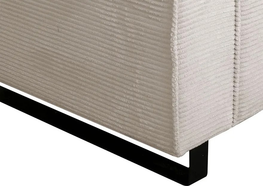 Trojmiestna pohovka Cassino, krémová štrukturovaná látka