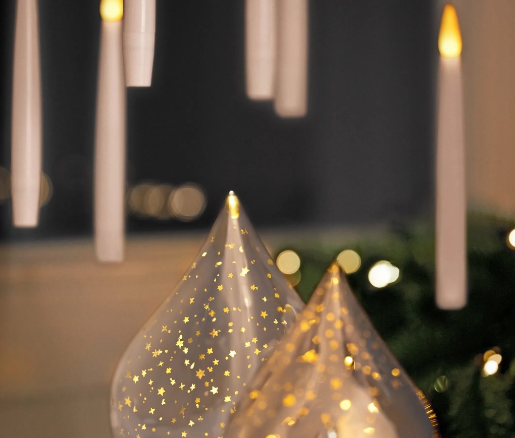 LED svietiace objekty, 2 ks, sklo