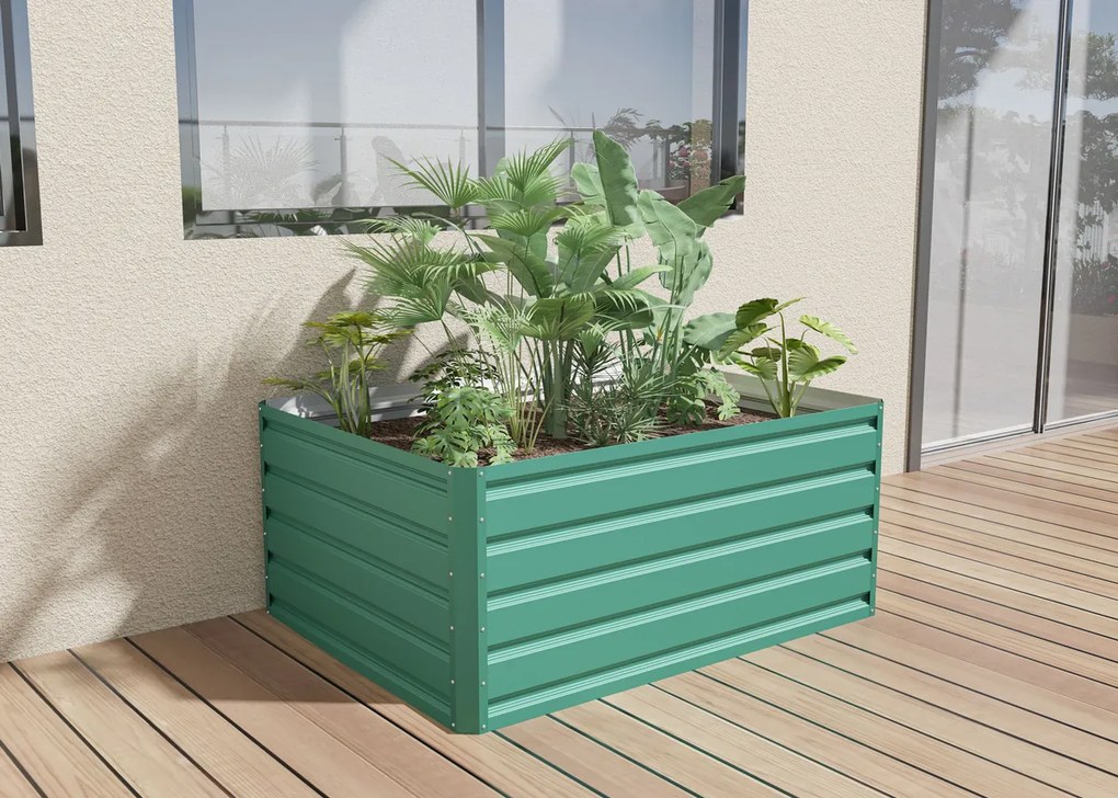 Vyvýšený záhon G21 Daisy 120 x 90 x 52 cm, kov,zelený