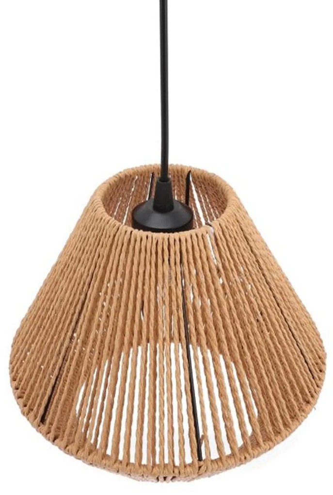 Závesná lampa La Belle Boho I čierna/hnedá