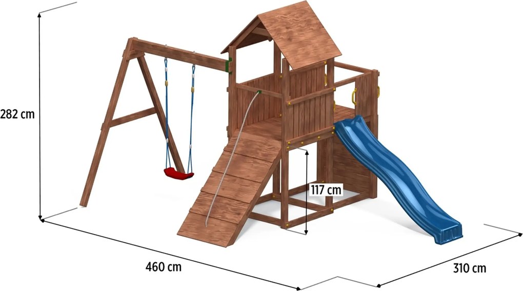 Marimex | Detské ihrisko Marimex Play Basic 003 + modrá šmykľavka | 11640189
