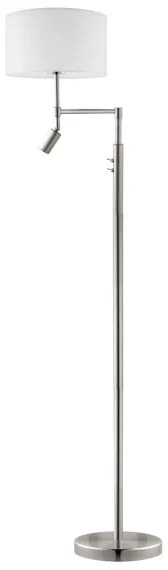 Eglo - LED Stojacia lampa TUNJA 1xE27/60W/230V + LED/2,1W pr. 38 cm chróm/biela