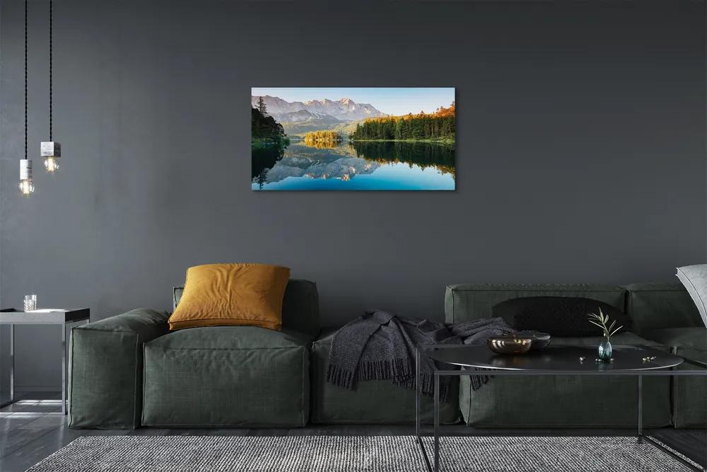 Obraz na plátne Nemecko Mountain forest lake 120x60 cm