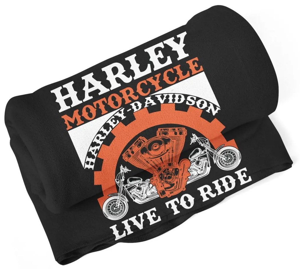 Sablio Deka Harley-Davidson Live to ride - 150x120 cm